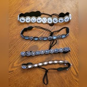 4 pc boho jewel headband set